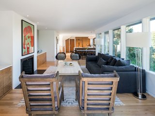 Spaces flow freely from one to the next, creating a continuous open floor plan.