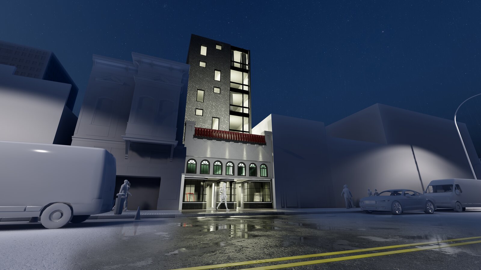 Photo 3 of 4 in MixedUse Theater+Apartments by DNM Architecture Dwell