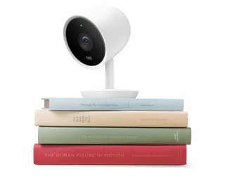 Check in on your pet throughout the day with a WiFi camera like the Nest Cam IQ.