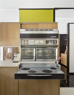 The Frigidaire Flair oven is original to the 1963-built home. The iconic cooker was introduced in 1962, when Frigidaire was a subsidiary of General Motors. It has appeared in the classic '60s TV series Bewitched, as well as modern throwback Mad Men.