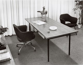 Florence Knoll's Planning Unit approached interior design as architecture, designing new spaces for some of the biggest names in mid-20th century corporate America. It has been credited with revolutionizing the American business environment. 