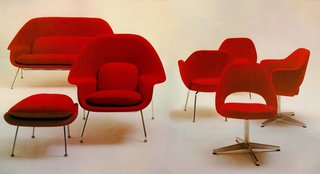 The Saarinen Collection, first developed in the late 1940s, includes the iconic Womb Chair. Knoll asked Eero Saarinen to design a chair "like a great big basket of pillows that I can curl up in." 