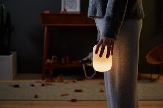 Glow can be carried around to provide comfortable light, avoiding the need to turn on harsh lighting that might disrupt your sleep pattern further.