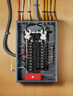 The Sense energy monitoring device installs in your electrical panel and learns about the different devices working in your home.