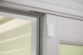 This Abode door sensor can be configured to send alerts to a trusted caregiver when the door is opened, and you can have a professional come set it up for you.