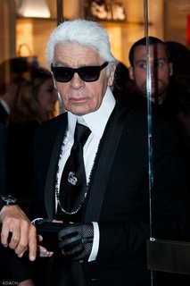 Karl Lagerfeld at a Fendi store opening in 2014.
