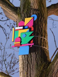 Pipi is a bat house created by graphic artist Supermundane from an old IKEA INDUSTRIELL shelving unit. Roughened surfaces inside help bats get a good grip when they roost during the day. 