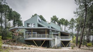 A Graywater Pond Doubles as a Frog Habitat at This Forest Retreat Outside Madrid