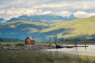 The Site Shack in a pristine natural setting in British Columbia.