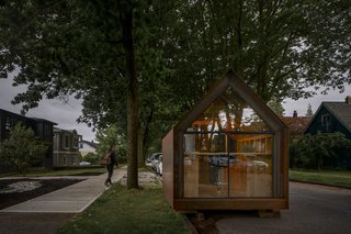 Powers Construction originally developed the compact and contemporary Site Shack as a mobile workspace for their residential job sites.