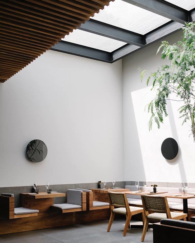 Inner courtyard at Pujol.