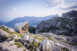 Alpine shelter on Mount Skuta.