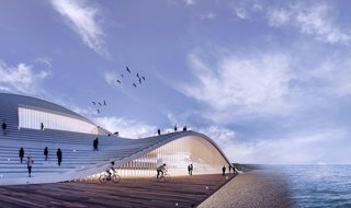 Proposal for commercial center on the beach of Herzliya.