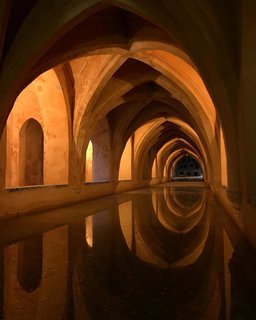 This underground pool was created by harvesting rainwater.