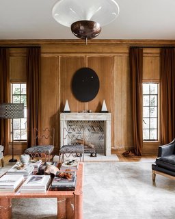 "Our library, our inspiration room. Art by James Brown," says Jeremiah Brent.