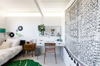 Airis, 14, has her own room room that's just as stylish as the rest of the house with modern boho vibes. 