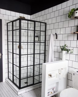 Another view of the bathroom, which features Dreamline shower doors.