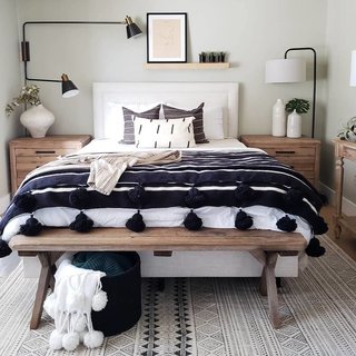 Conway's guest bedroom has gone through a number of transformations. This is the latest incarnation, which arose when the "neutral bug" bit her.