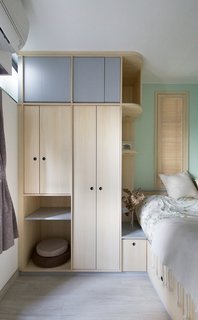 A view of the master bedroom.
