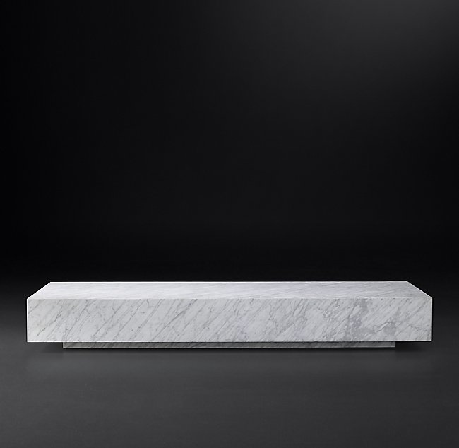 Low Marble Plinth Rectangular Coffee Table Dwell Low Marble Plinth Rectangular Coffee Table