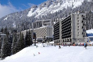 Design Icon: 10 Buildings by Marcel Breuer - Photo 11 of 11 - One of the most prestigious architects to tackle the challenge of après-ski, Breuer devised a scheme for Flaine that integrated it as much as possible into the surrounding French Alps. His design for the hotel and village played with snow and sun, supposedly including diamond-shaped facades that reflected the light. 