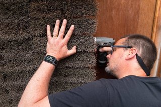 The "hairy" exterior is comprised of 546 interlocking broom heads.
