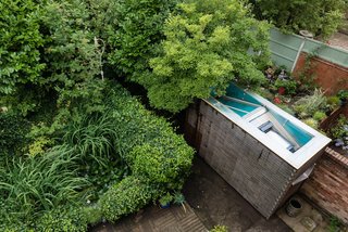 The micro-office was built from a former garden shed.