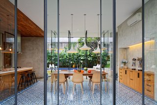 Although the family loves the entire residence, the dining room is their favorite room.
