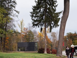 A Shipping Container Prefab Lab Is Built in Only 4 Hours - Photo 8 of 12 - The Media Lab is located in the middle of Bard College campus.