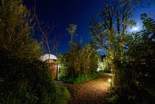 Each bubble dome has its own private walkway and gate.
