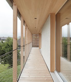 A Minimalist Home Is Built Into Steep Terrain in an Austrian Valley - Photo 9 of 13 - Recessed lights minimize visual distraction.