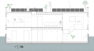 An Architect Creates a Two-Level Houseboat For His Family on a Tight Budget - Photo 10 of 10 - Tatami House section drawing.