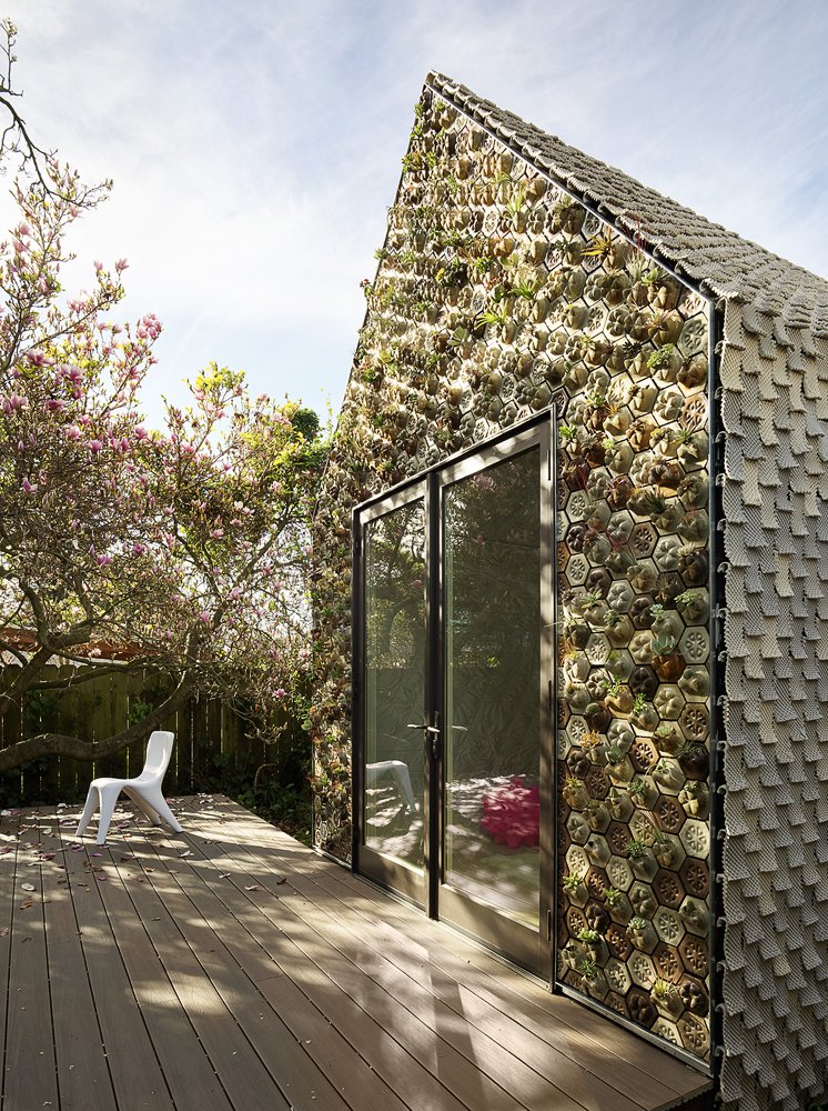 Envisioned as a livable or rentable ADU, the one-room gabled structure is weathertight, structurally sound, and designed for longevity.