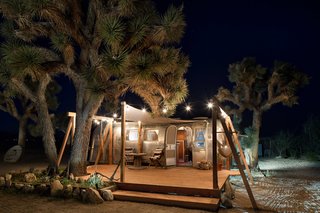 The property is outfitted with solar-powered lights that automatically turn on at night.