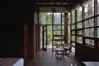 The cabins are specially sited to promote natural light, but guests can also pull down the linen shades for the days they'd like to sleep in.