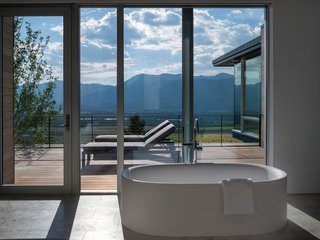 A freestanding pub offers a soak with a view.