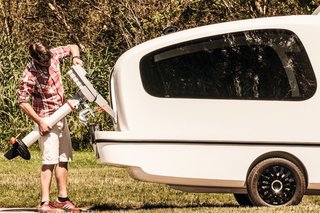The Sealander motor reaches speeds of up to 5.6mph on water for comfortable cruising.