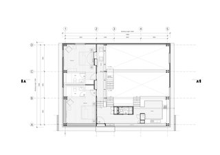 The Wood House upper floor plan.