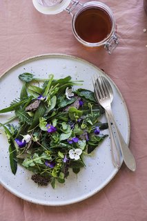 A medicinal herb garden offers a bounty of sage, basil, thyme, and other healing plants used in the food and in the non-alcoholic drinks menu.