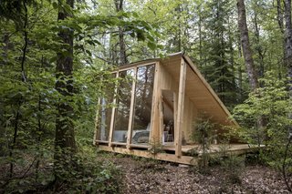 Although this cabin functions more as a guesthouse than a she shed, there's a lot of design inspiration that can be taken from this guest resort in the forest of Southern Sweden. From its use of wood and glass to its simple, asymmetrical shape, we can easily imagine using the space as a yoga or art studio or home office.