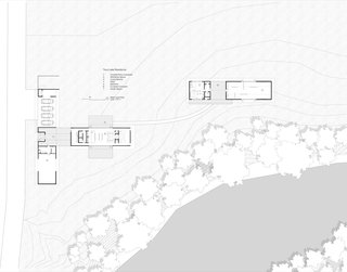 A look at the main-level floor plan of the Trout Lake Residence.