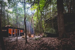 Nestled on a 20-acre plot on the eastern edge of the Catskill Mountains, the Container Cabin promises solitude in a lush forest with a waterfall a stone’s throw away. Hiking and delicious food options are also abundant in the area.