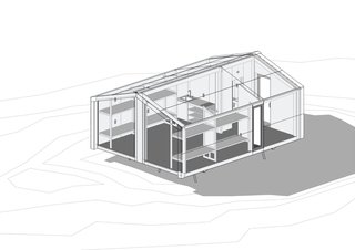 Here's an isometric drawing of the cabin.