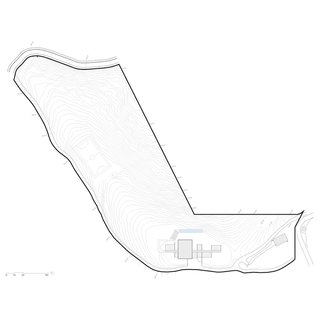 The sloped site plan of Casa Terra.