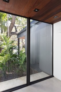 A view from the vestibule looking out.