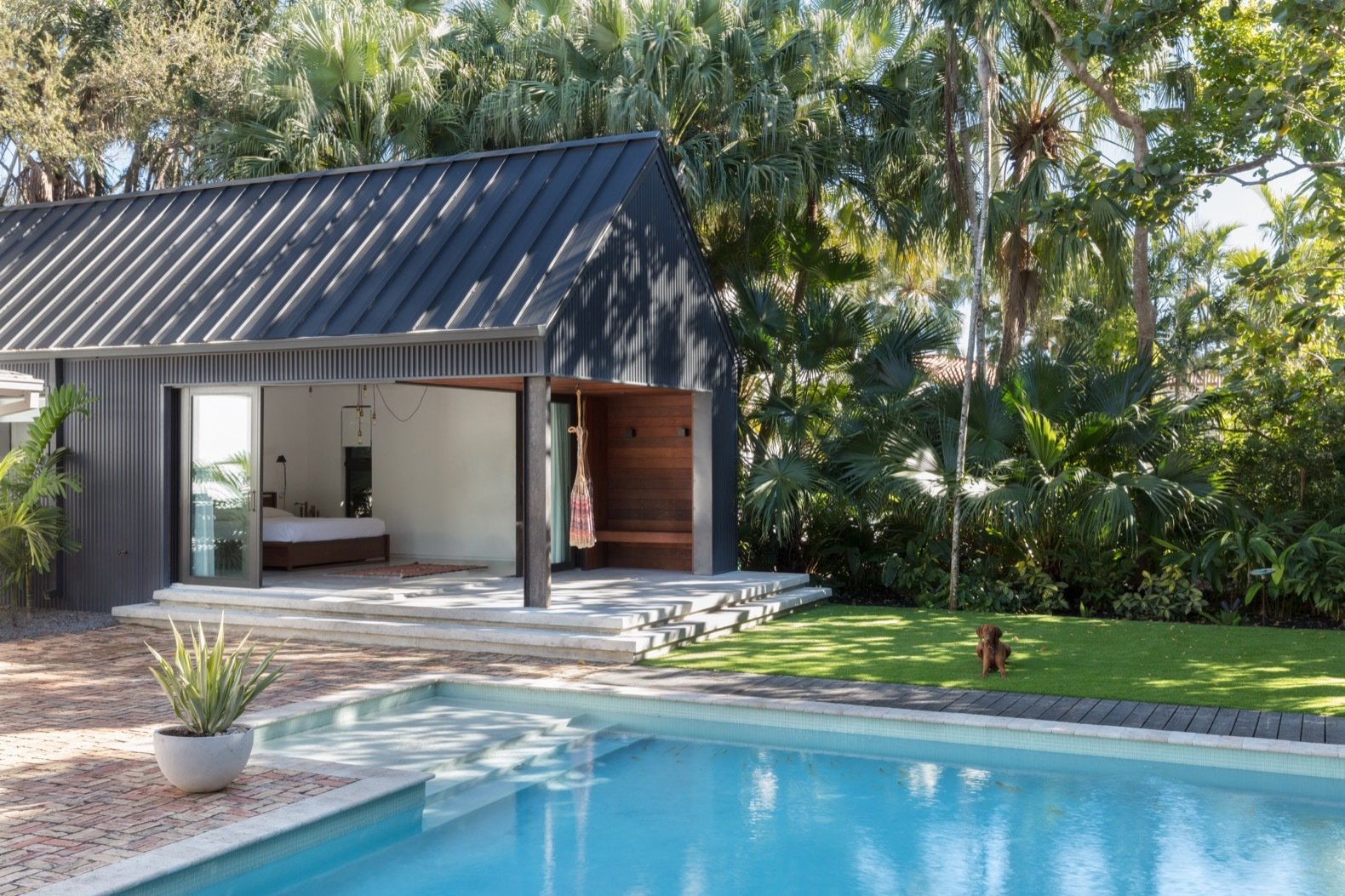 A Minimalist Bungalow in Miami Welcomes a Sleek New Addition