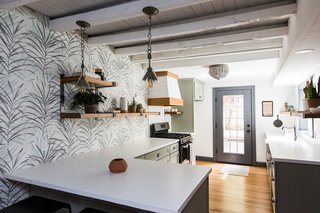 To create more natural light, Brentwood Builders also added a back door to the kitchen.