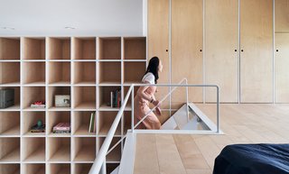 Birch plywood has been selected for the floors and storage.