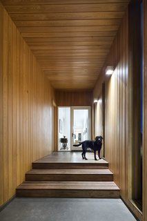 The view from the entrance looking toward the corridor that leads to the living room beyond.