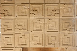 Each concrete block measures 16 inches square with a 3.5-inch thickness. They were made by hand using aluminum molds.
